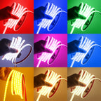 24V LED Light Strip Solar Waterproof 8 Modes 2835 120LEDs/m White Red Green Blue Flexi Lamp IP68 Party Garden Outdoor Decoration
