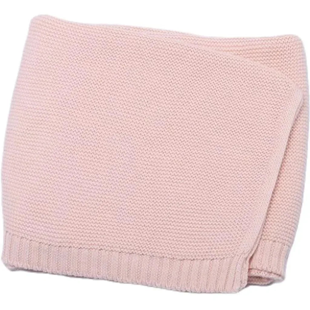 Customize Name Baby Blanket - Embroidered Design Great for New Borns Stroller Swaddles Comfort Breathable Cotton Knitted Blanket