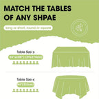 Disposable Table Cloth for Retangle Table Decorative Plastic Tablecloth for Parties Picnics Camping Waterproof Stain-Resistant