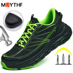 Lightweight Steel Toe Shoes Work Sneakers Safety Shoes Men Anti-Smash Anti Puncture Indestructible Shoes Security Breathable