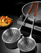 3 Sizes Round 304 Stainless Steel Strainer with Long Handle Kitchen Sieves Scoop Hot Pot Oil Filter Colander Cooking Tools