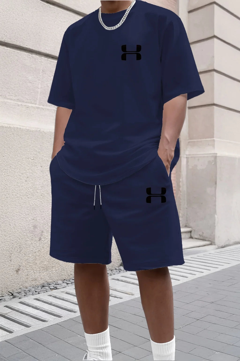 2026 New Men's Sportswear Short Sleeved T-shirt and Sports Shorts Summer Casual Jogging Pants Set Men's Two-piece Set