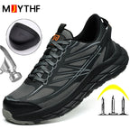 Lightweight Steel Toe Shoes Work Sneakers Safety Shoes Men Anti-Smash Anti Puncture Indestructible Shoes Security Breathable