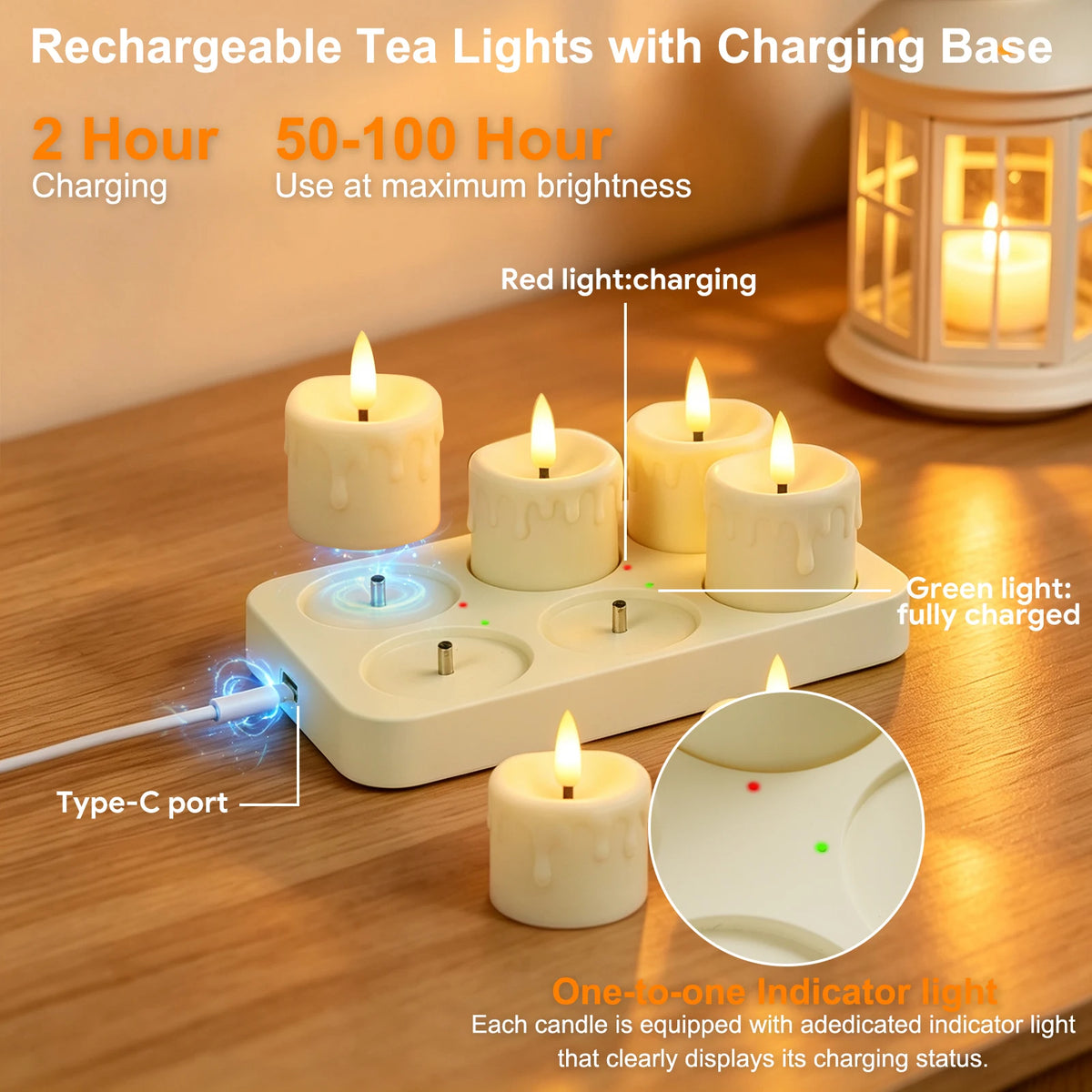 LED Candles 24/12 Pack Flameless Flickering Tea Light Warm White Candle for Party Wedding Birthday Christmas Gifts Home Decor