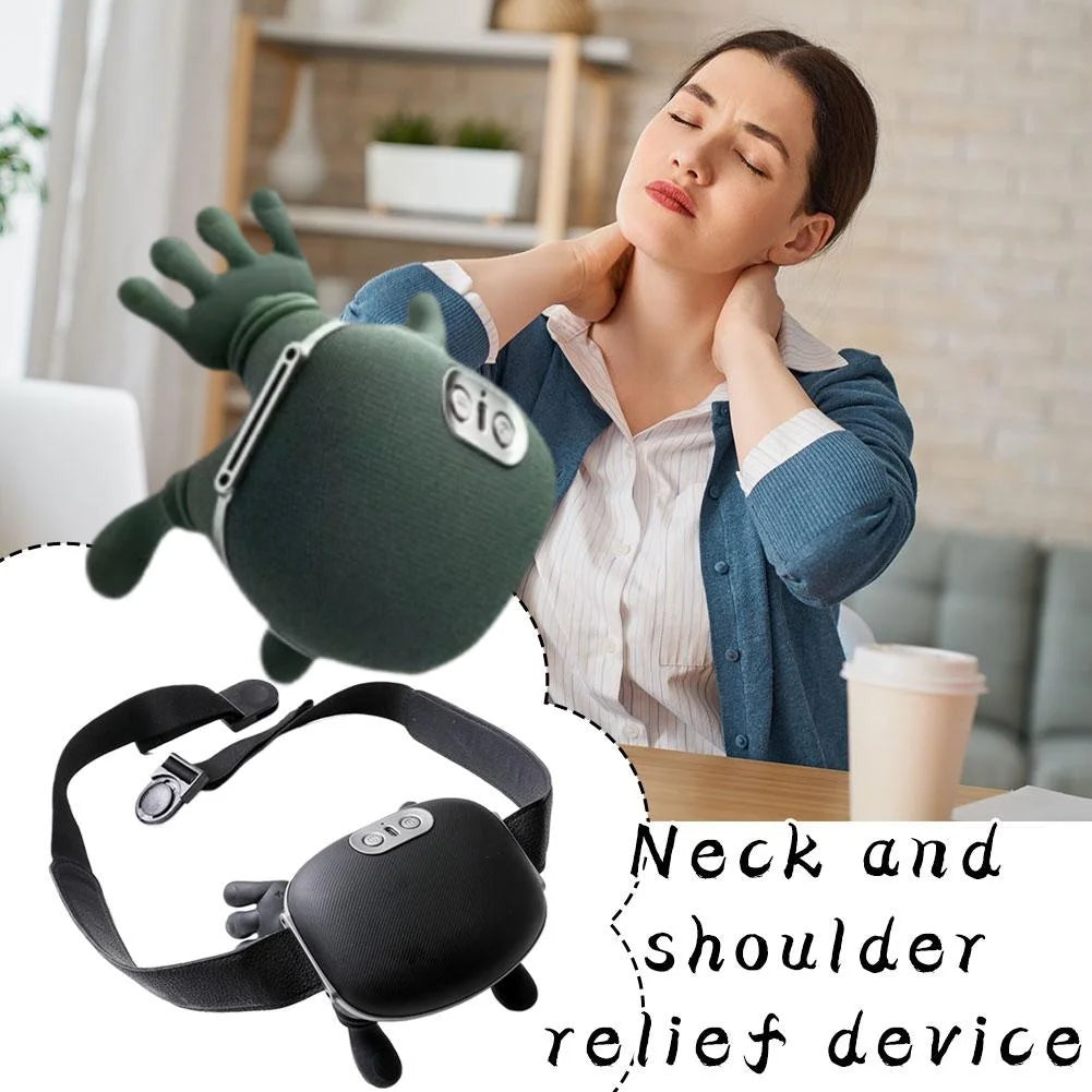 Bionic Shiatsu Neck Massager with Heat 3-Speed 4D Kneading Massage Pillow for Shoulders Back Muscle Tension Relief