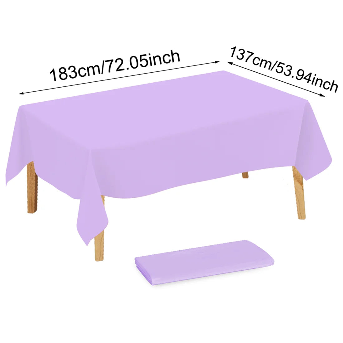 1/5pc Solid Color Plastic Tablecover 137×183 cm Rectangle Tablecloth for Birthday Party Wedding Picnic Table Decorations