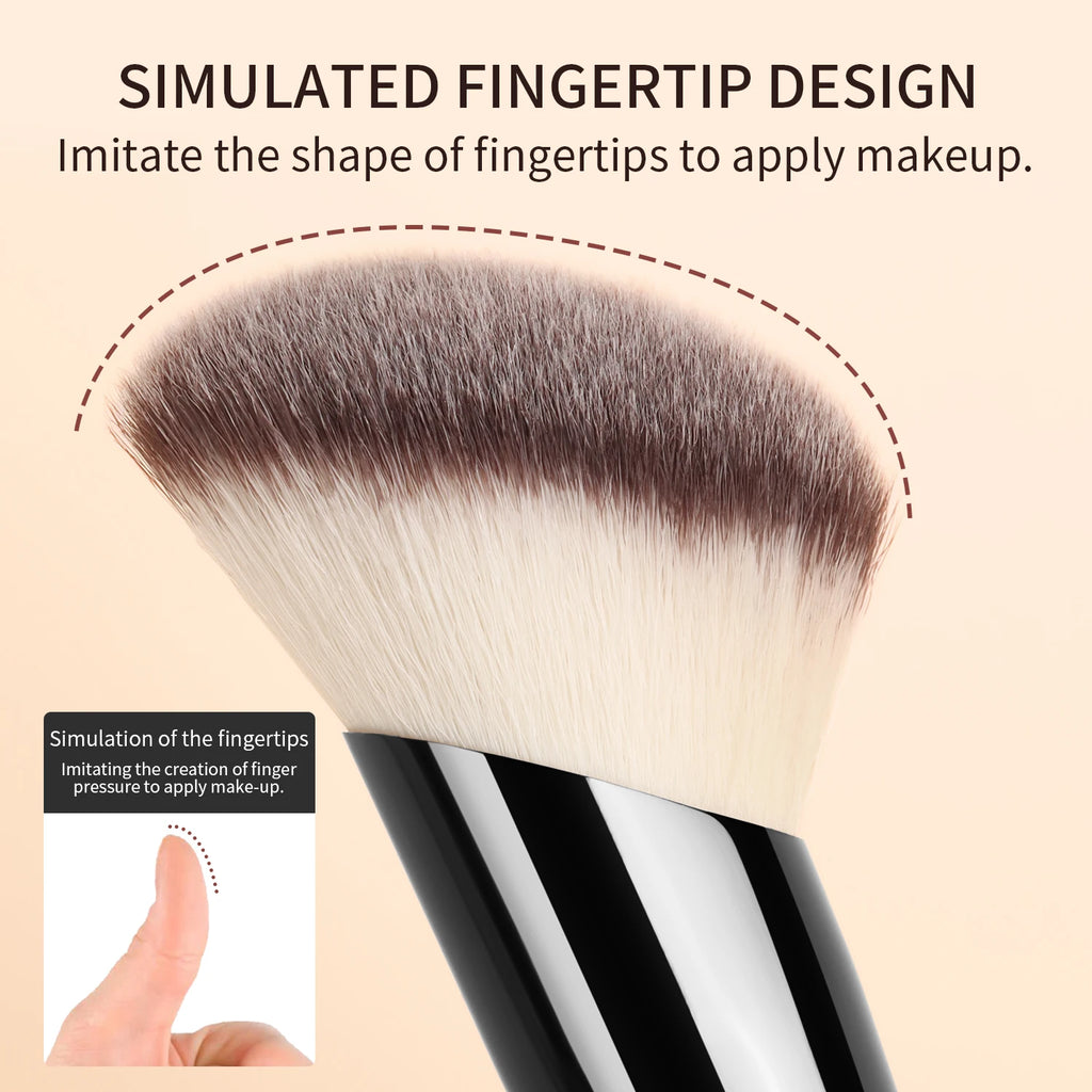 Professional 4Pcs Makeup Brush Set Angled Contour Large round Loose Powder Flame Blush Retractable Mushroom Beauty Tools