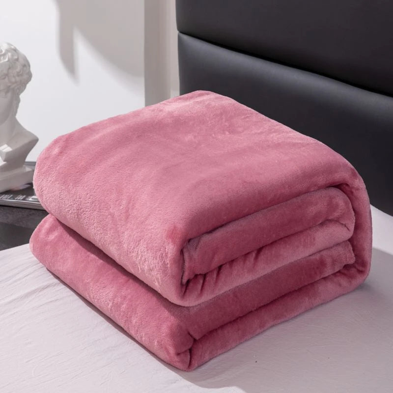 Flannel Blanket - High-weight Multi-functional Soft Blanket with Skin-friendly Texture and Multiple Color Options Available