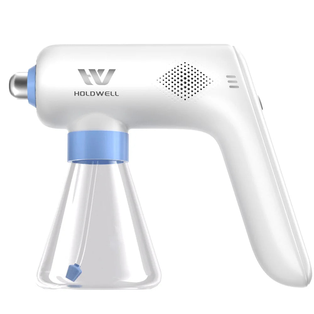 Mini Wireless Electric Sanitizer Sprayer USB Rechargeable Nanometer Blue Light Disinfection Sprayer Fogger Machine Home Garden