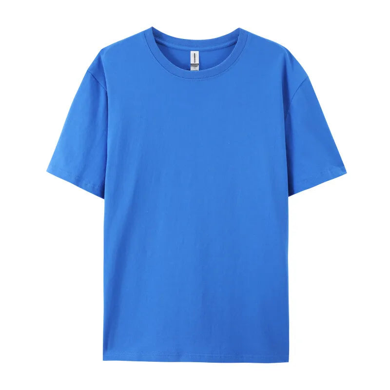 Free printing 180Gsm 100% Cotton Short Sleeve Tops Tee  Custom Order Choice Yourself Unisex O-Neck Men T-Shirt Plus Size S-6XL
