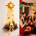 Christmas// Bethlehem Star of Faith Lighted Nativity Wall Decor Glowing Christmas Hanging Ornament LED Lights Indoor Decor Party
