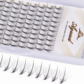 AGUUD Wispy Fans Russian Volume Eyelash Extensions 7D Thin Pointy Base Premade Hybrid Fan Lashes Individual Faux Mink Wispy Fans