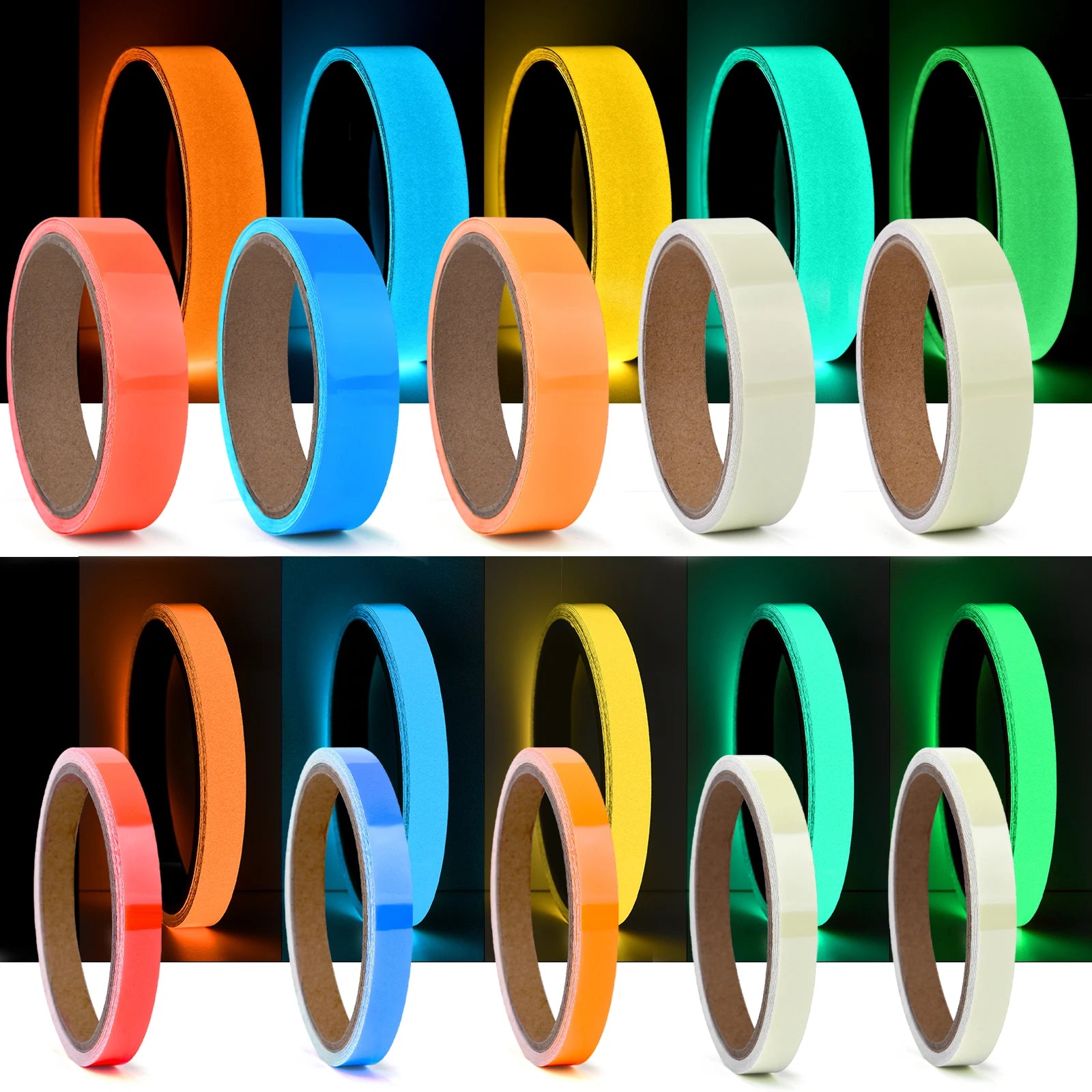 Luminous Fluorescent Night Self-Adhesive Glow In The Dark Sticker Tape Safety Security Home Decoration Warning Adhesive Tape