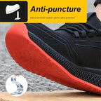Work Shoes With Steel Toe Boots Anti Smash Safety Shoes Men Women Light Work Sneakers Breathable Anti-Stab Indestructible Shoes