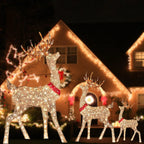 Christmas Lighted Deer Decoration Light Led Reindeer Elk Luminous Sculptures Garden Lawn Outdoor Yard Christmas Drop Ornaments