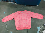 Girls' Sweet Heart-Print Sweatshirt Autumn Outfit, Cute Korean-Style New Autumn Long-Sleeve Top for Toddlers and Kids