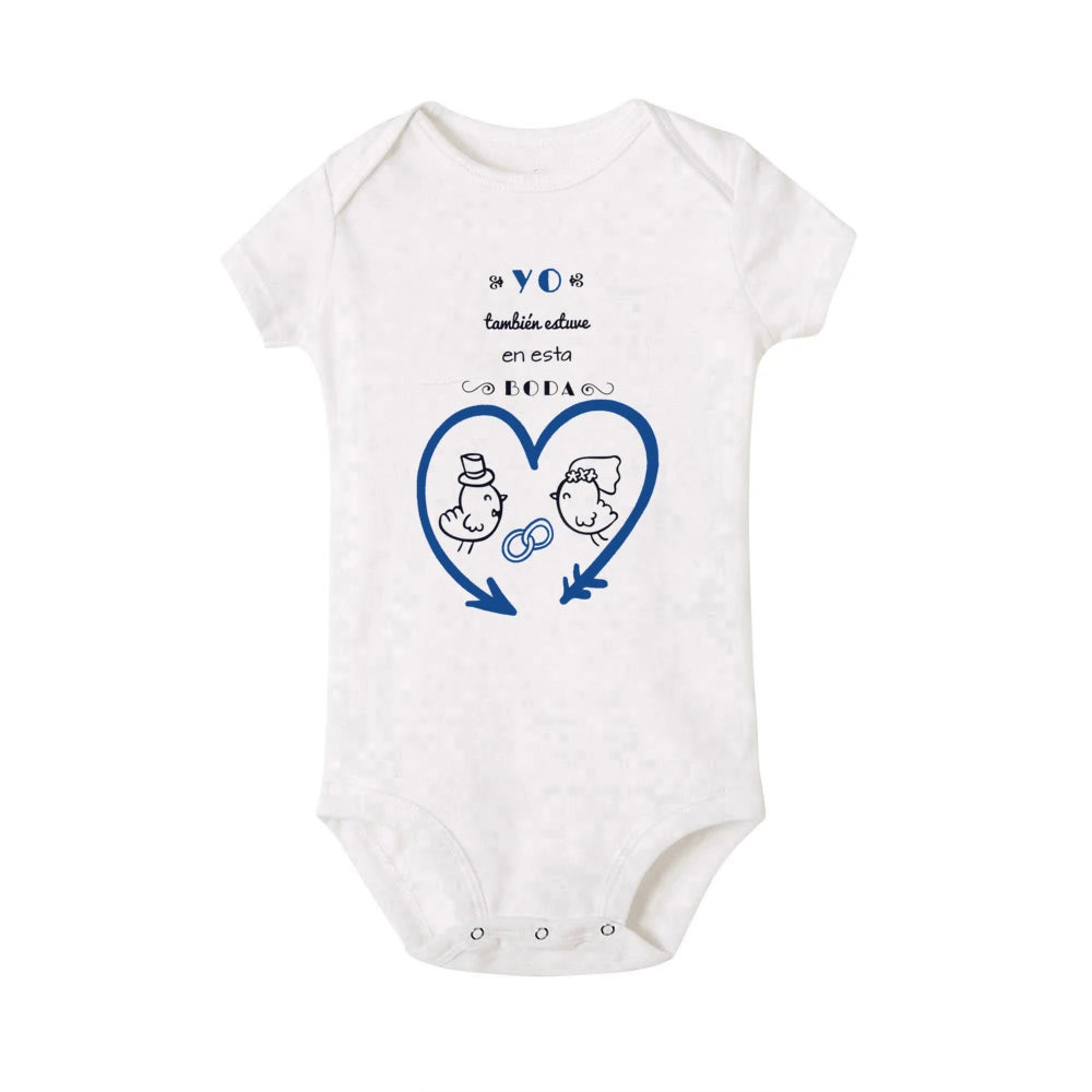 I Was Also At This Wedding Printed Baby Bodysuit Funny Infant Wedding Outfit Newborn Short Sleeve Romper Cute Toddler Jumpsuit