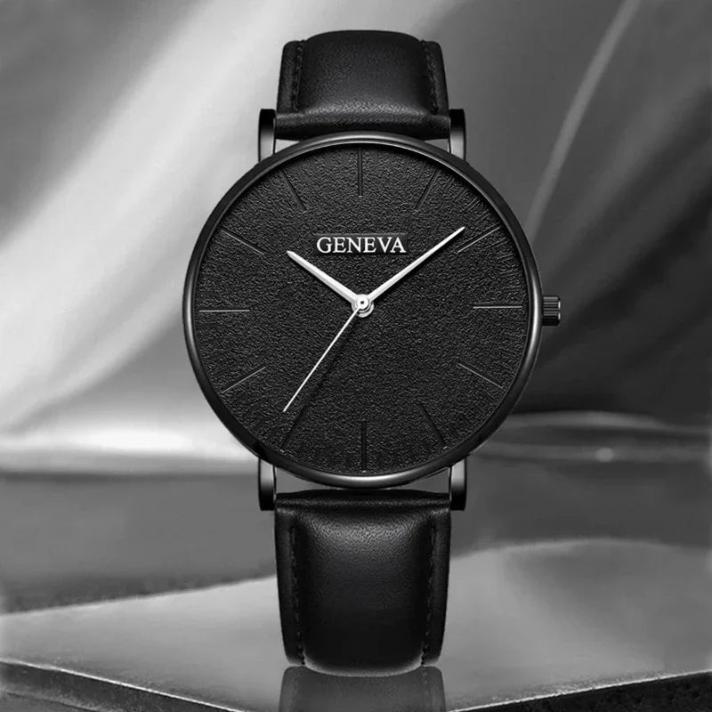4Pcs/set Fashion Casual Men Sports Style Trend Quartz Wristwatch and Bead Bracelet Set Gift for Men Boyfriends Relogio Masculino