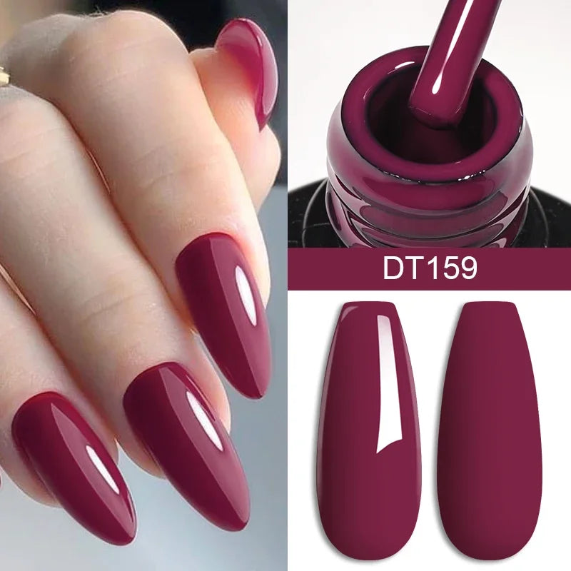 7ml Coffee Brown Gel Nail Polish Autumn Winter Nail Art Gel Varnish Semi Permanent Nail Supplies DIY Manicure Hallowee Nails
