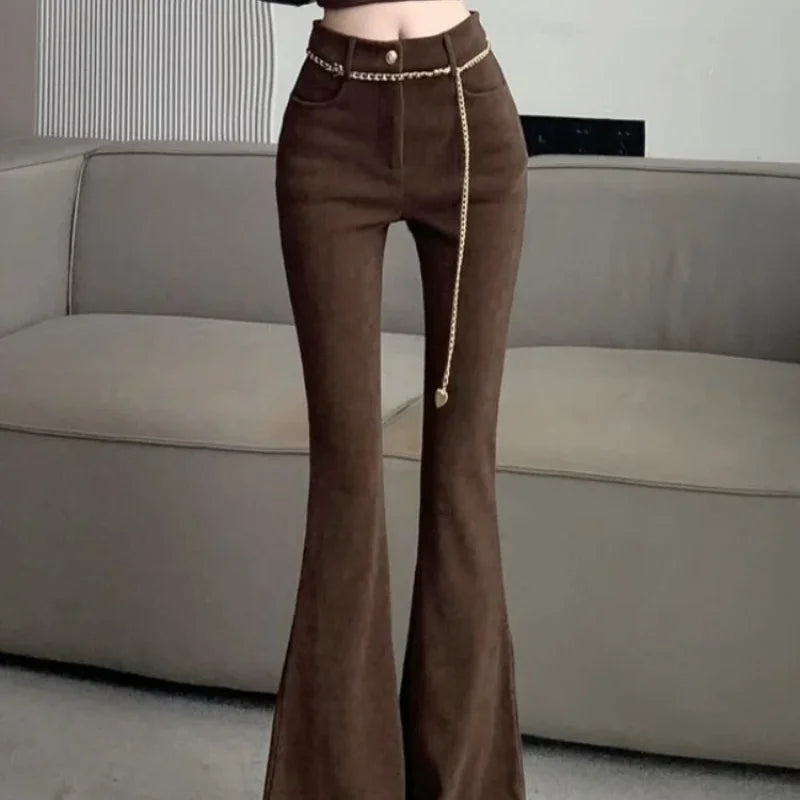 Pants for Women Fluid Woman Trousers High Waist Autumn Winter Trends 2025 Chic and Elegant New In Xxl Vintage G Harajuku Slacks