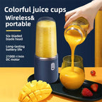 Household Fruit Mixer 400ML Electric Juicer Portable Food Milkshake Mixer Machine Multifunction 6 Blades Juicer Machine Blender