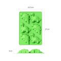 Silicone 6 Cavities Dinosaur Jello Molds for Chocolate Dinosaur Soap Molds for Baking Dessert Cupcake Topper Cake Decoration