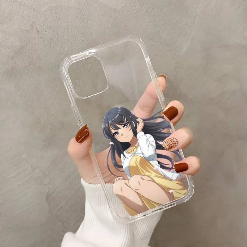 Anime Mai Sakurajima Phone Case for iPhone 11 12 13 mini pro XS MAX 8 7 6 6S Plus X 5S SE 2020 XR case