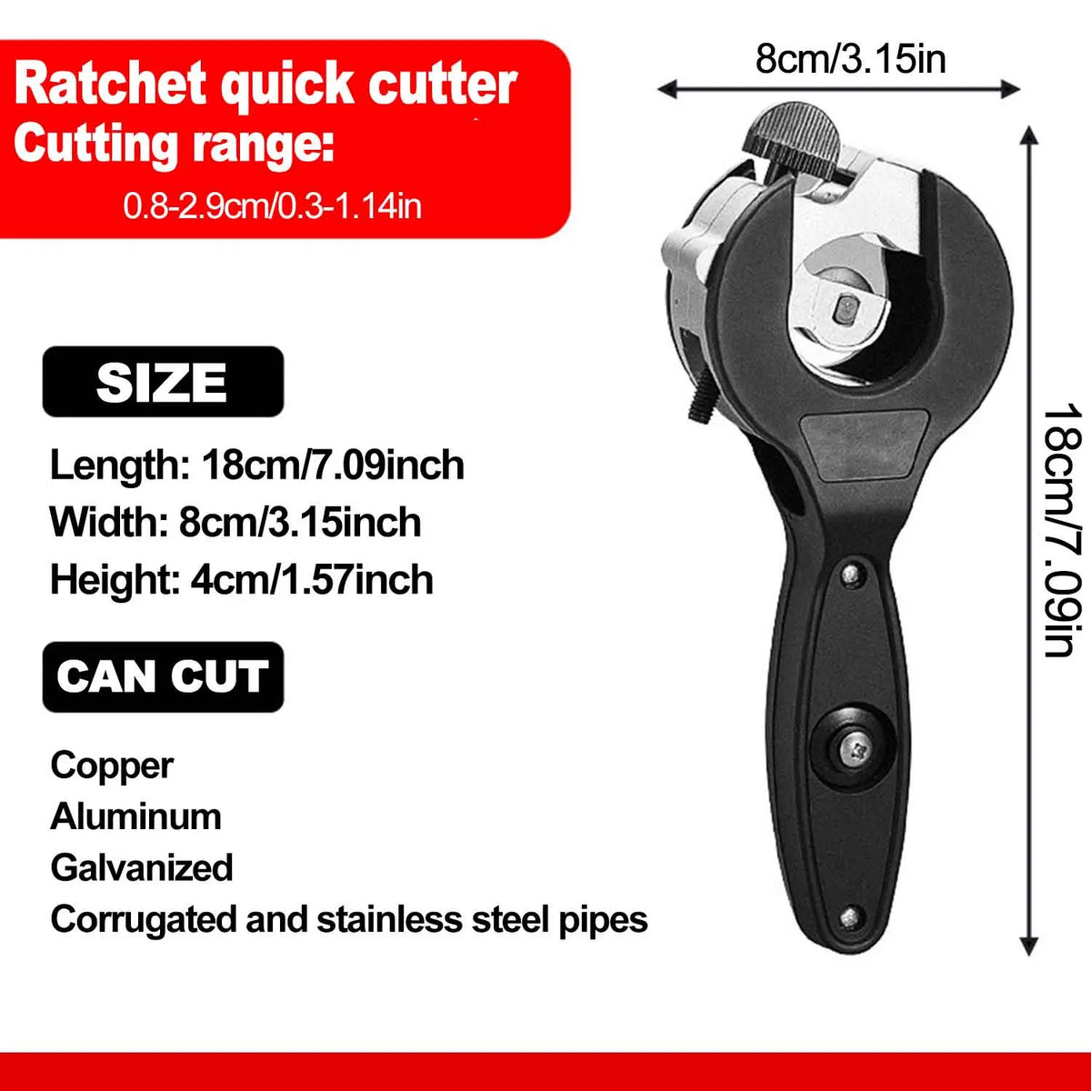 Ratchet Tube Pipe Cutter Knife 6-23mm/8-29mm Stainless Steel Copper Aluminium Ratchet Scissors Hose Cutting Hand Tools Universal