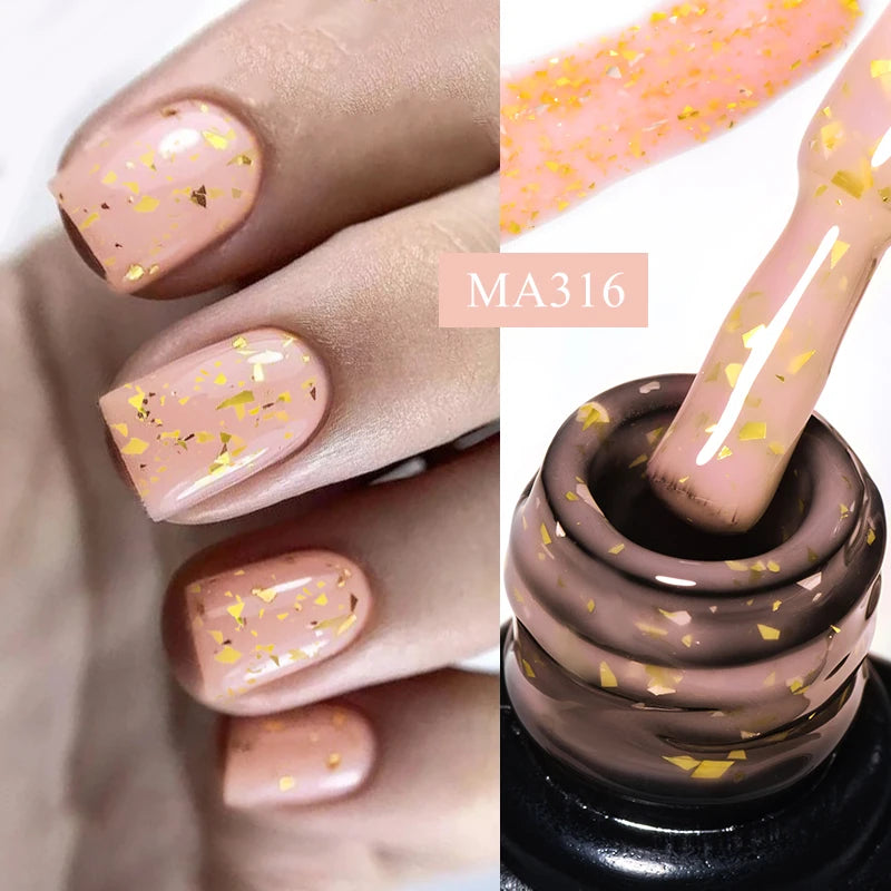 7ml Nude Rubber Base Gel, 68 Colors, DIY Nail Art Supplies Gel for Nails Design, UV LED Soak Off, Easy to Apply, Long Lasting