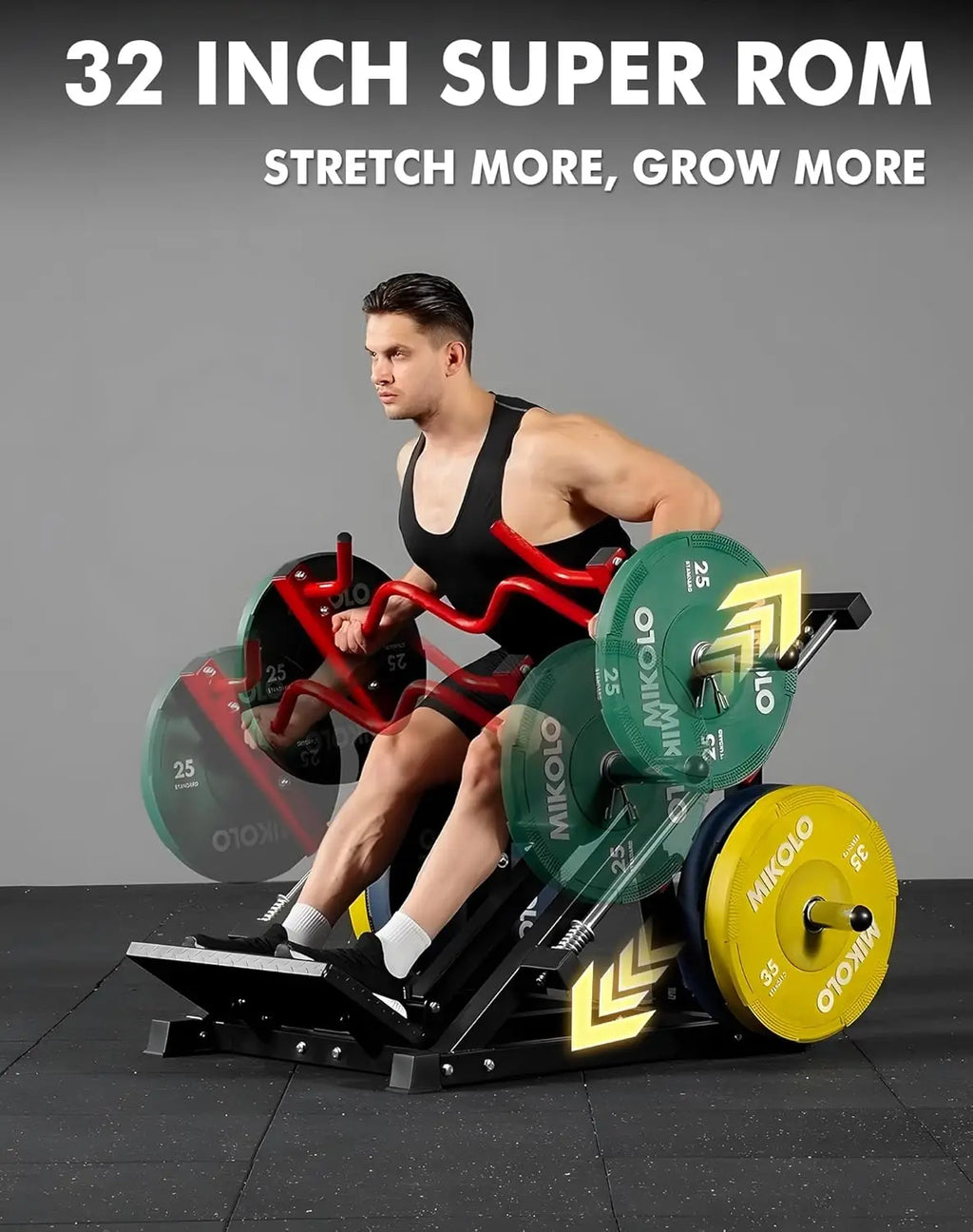 Plate-Loaded Linear Row Machine Smith Row Home Gym Back Trainer 200kg Capacity, Custom