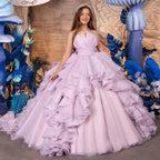 Light Purple Flower Girl Dresses for Wedding Ball Gown Pleats Ruffles Baby Litter Girl's Birthday Party Ball Gowns Customized