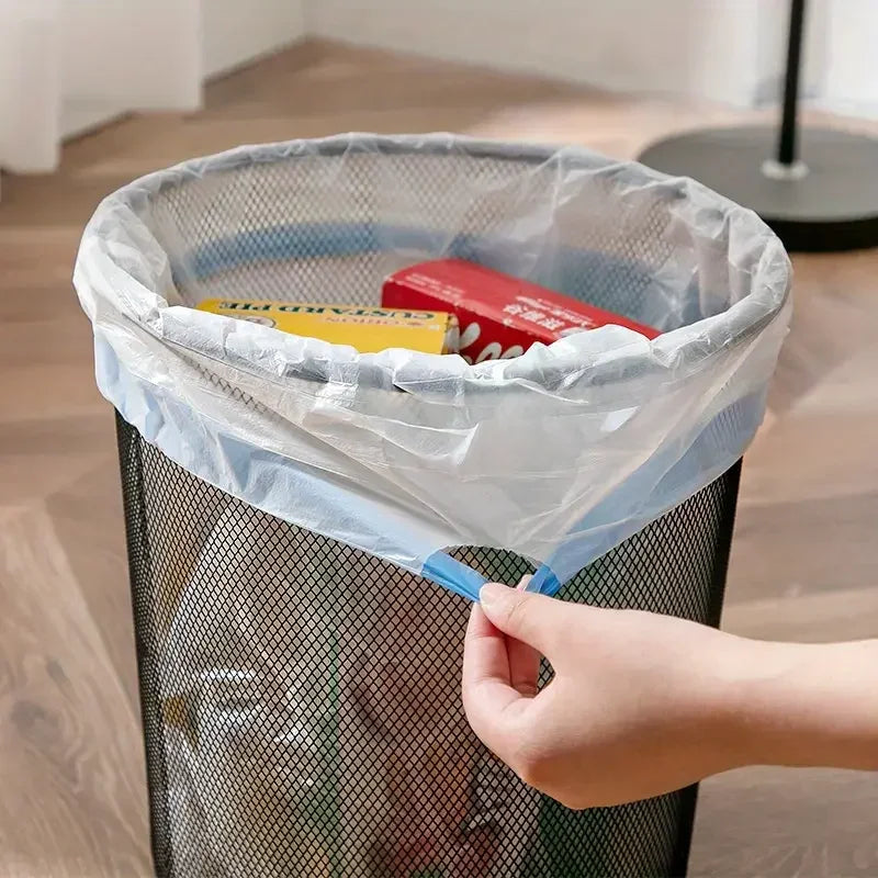 Drawstring Garbage Bag Household Portable Kitchen Thickened Large Student Dormitory Automatic Closing Lat Thick Plastic Bag