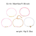 Handmade Black Crystal Beaded Bracelet for Women Minimalist Rice Beads Elastic Rope Bracelet Summer Vacation Party Jewelry Gift