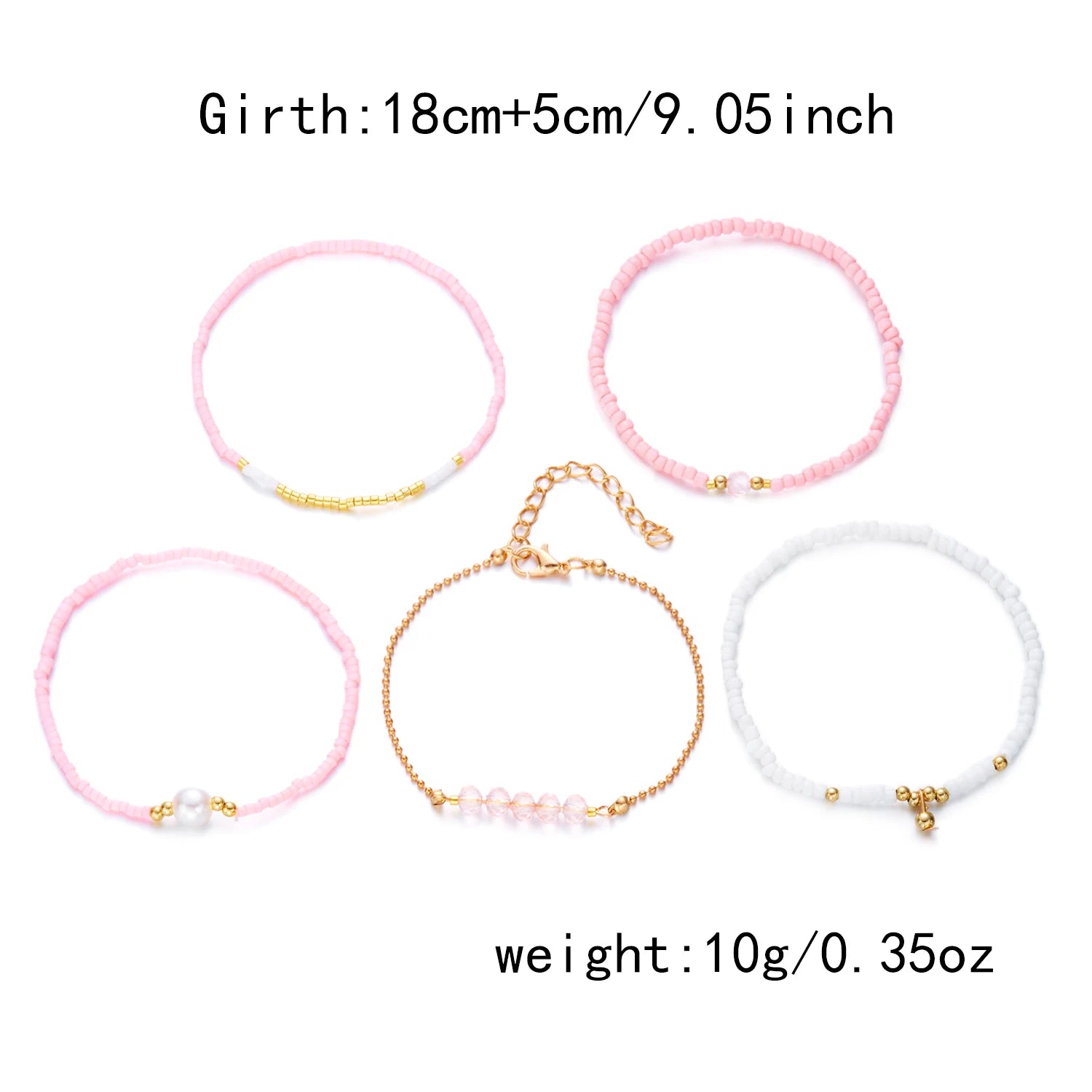 Handmade Black Crystal Beaded Bracelet for Women Minimalist Rice Beads Elastic Rope Bracelet Summer Vacation Party Jewelry Gift