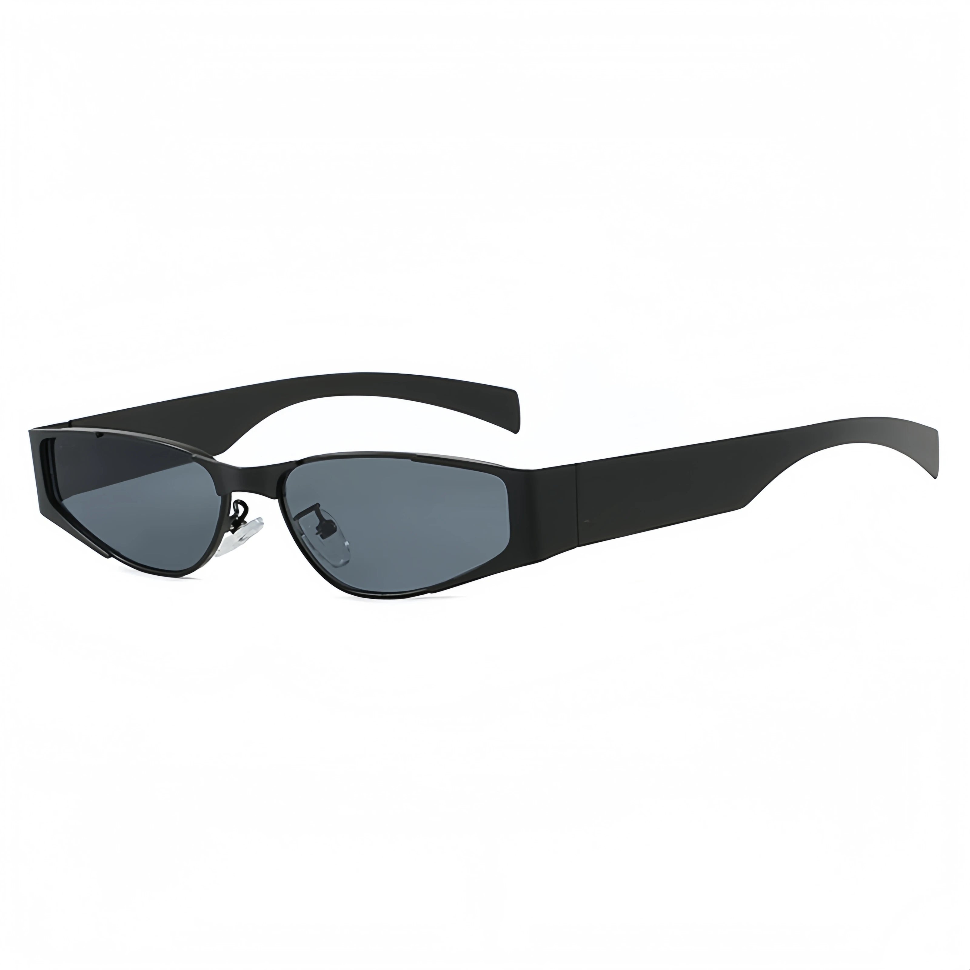 Fashionable Square Small Frame Metal Sunglasses for Men and Women, Hip-Hop Style, Street Photography, Anti-Uv Sunglasses