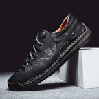 Shoes for Men Leather 2023 New Casual Shoes  Fashion Soft Homme Outdoor Comfortable High Quality Classic Ankle Non-slip Flats