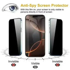 3Pcs Dust Free Installation Privacy Screen Protector for IPhone 16 14 11 12 13 15 Pro Max 7 8 Plus Mini X XR 17 Anti-spy Glass