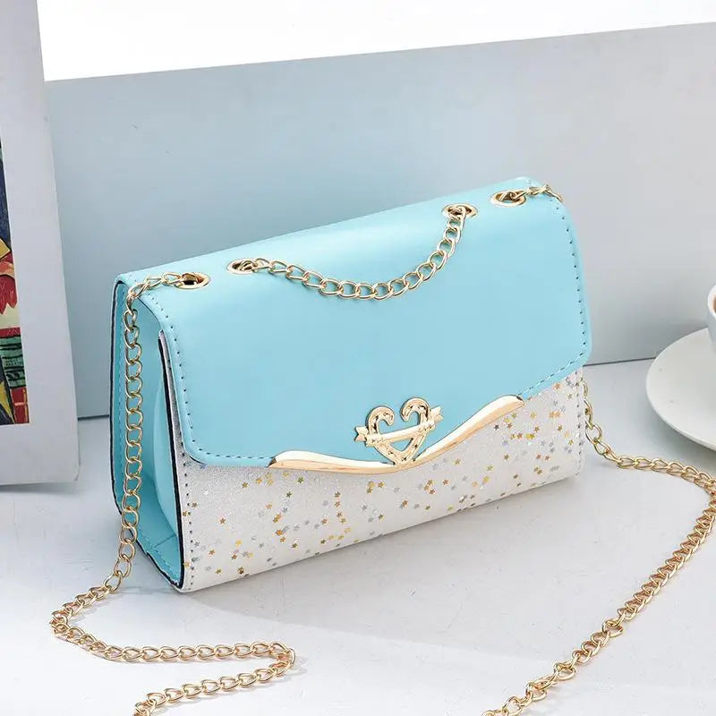 Korean Version Women's Crossbody Bag Sequin Chain Shoulder Bag Mobile Phone Bag
