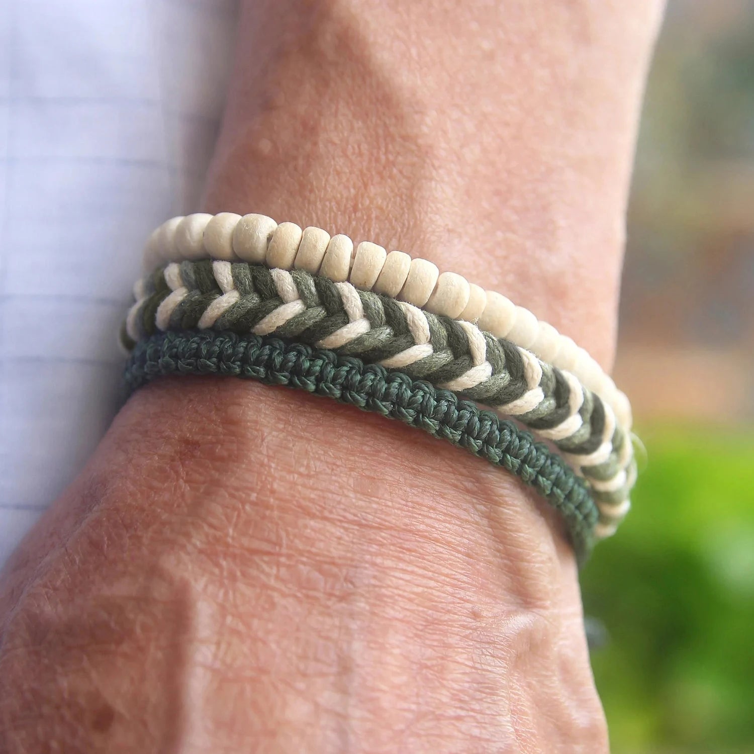 3pcs, Beach Bracelets, Surfer Bracelets, Boho Beaded Bracelet Gift for her, Mens bracelet set, Summer Gift, Gift for him