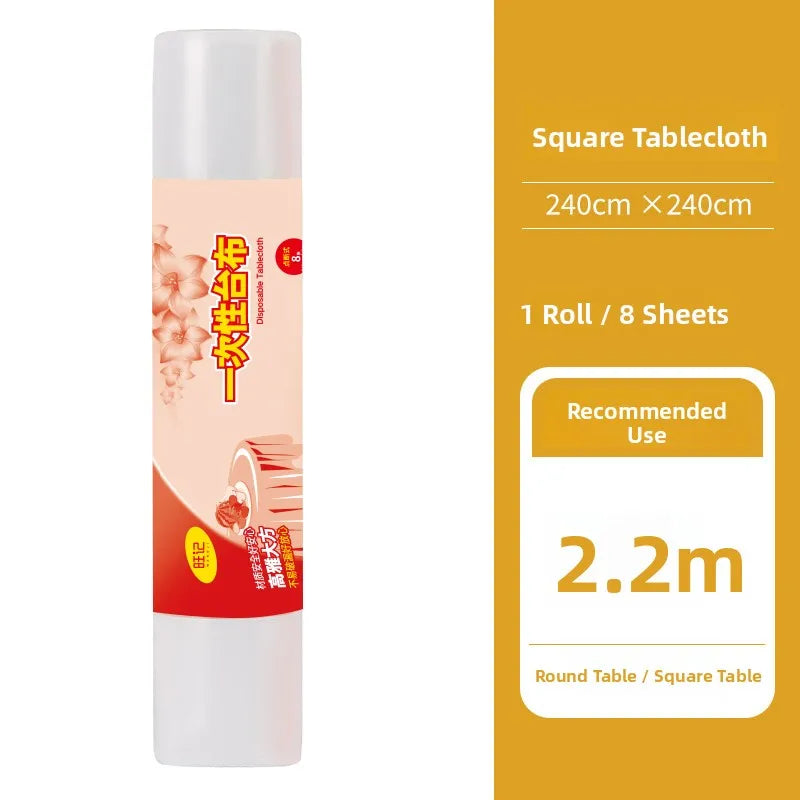 Disposable Plastic Tablecloth Thiened Waterproof Transparent Small Dining Cloth Home Use round Rectangle Square Tablecloth
