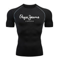 Sports T-shirt Men's Quick Drying Short Sleeved Sports T-shirt Top Gym Fitness Tight Fitting Shirt Training Running T-shirt Men