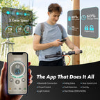 Electric Scooter Adults, 550W Motor, 19 Miles Range 19 MPH, UL Certified Folding E-Scooter for Adults Built-in Side Lights, Front Suspension with App Control