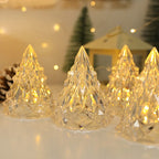 1/2Pcs LED 8.5cm Flameless Christmas Tree Shape Candle Light for Home Party Christmas Decoration New Year Gift 2025 Navidad