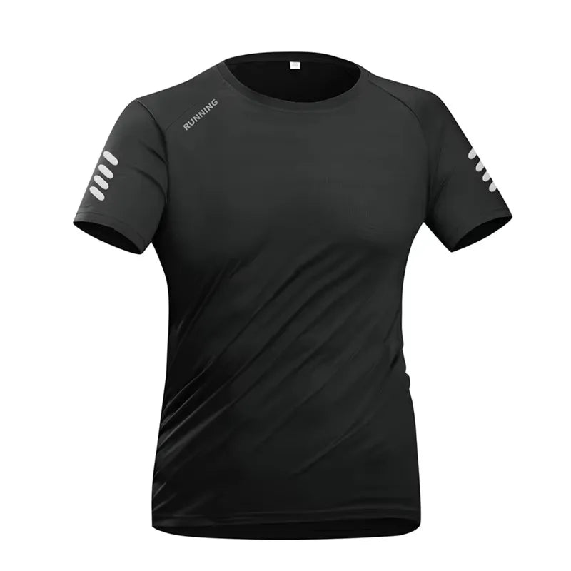2026 Running T-Shirt Reflective Summer Breathable Short-Sleeved Quick-Drying Fitness Jogging Short-Sleeved Sports Short-Sleeved