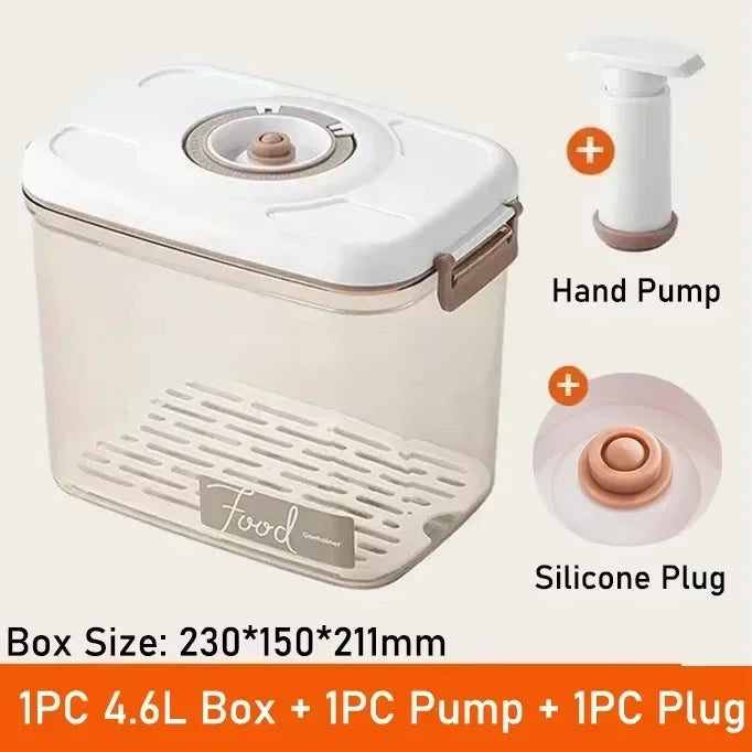 Vacuum Food Storage Box Fresh-Keeping Canister Sealed Storage Container Large Capacity Food Dispenser  Kitchen Storage Box