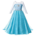 Kids Girl Cosplay Elsa Princess Costume Luxury Sequins Birthday Prom Gown Fancy Carnival Toddler Clothing Halloween Role Playing