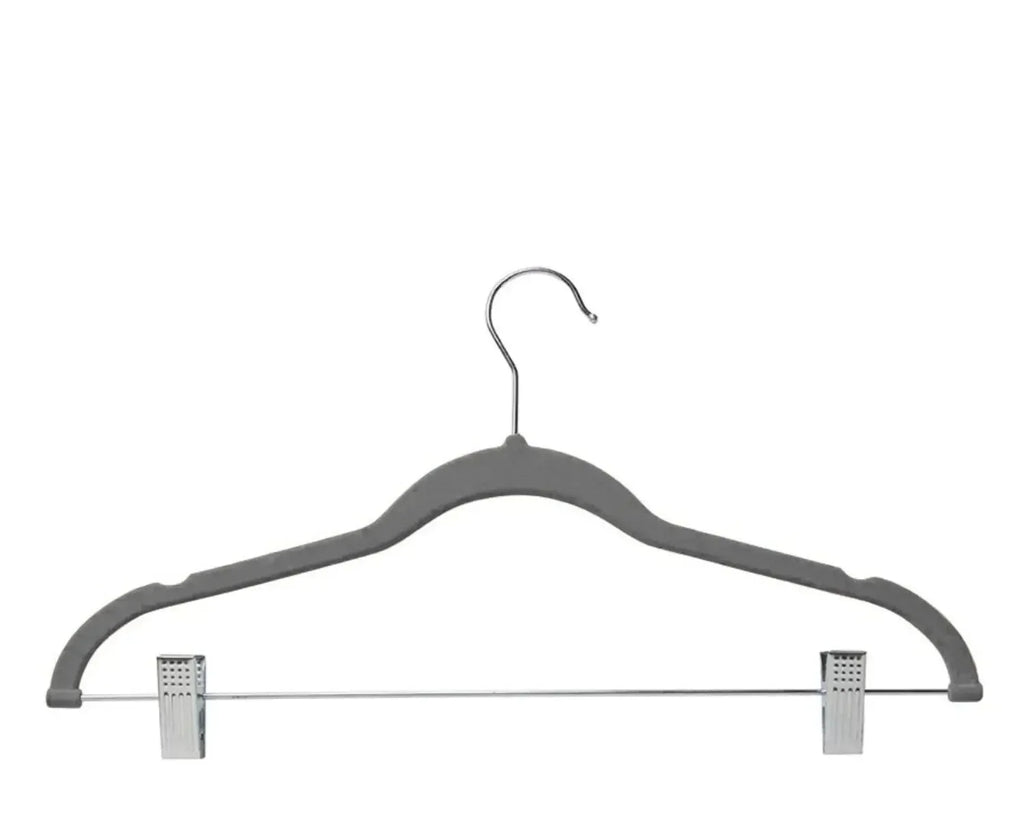 5 Pcs Multifunction Velvet Clothes Hangers with Clips Non-Slip Garment Suit Organizer for Closet Laundry Wardrobe Drying Rack