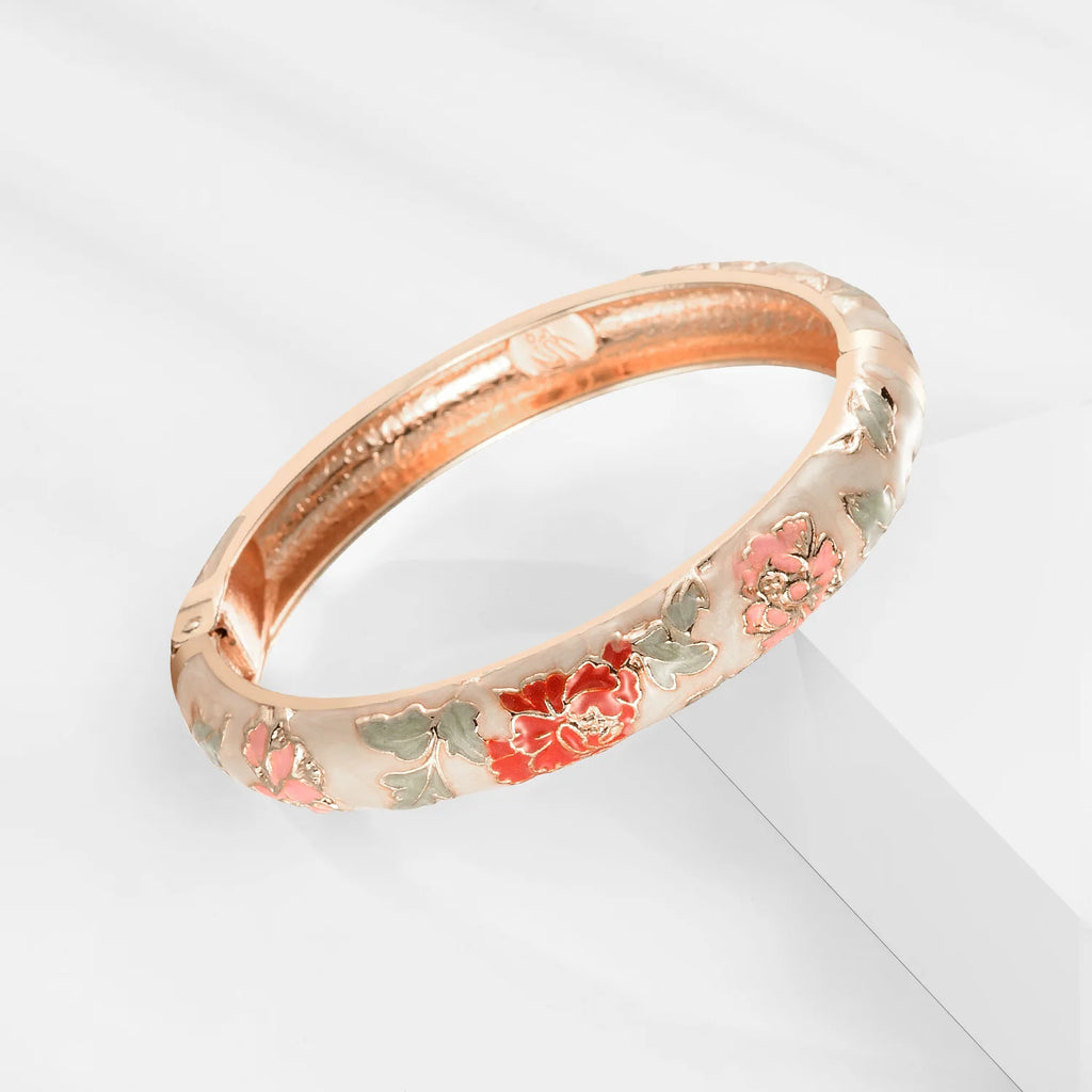 Enameled Bracelets For Women Flower Women Bangles Indian Chinese Viking Bracelet On Hand African Jewelry Dubai Women's Gift Girl
