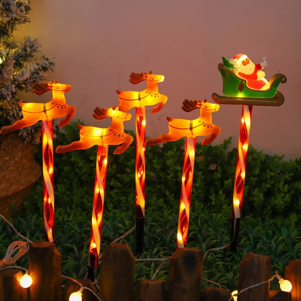 5PCS Solar Garden Stake Lights Outdoor Waterproof, LED Pathway Lawn Lamp Auto On/Off, Christmas Holiday Yard Decor for Walkway