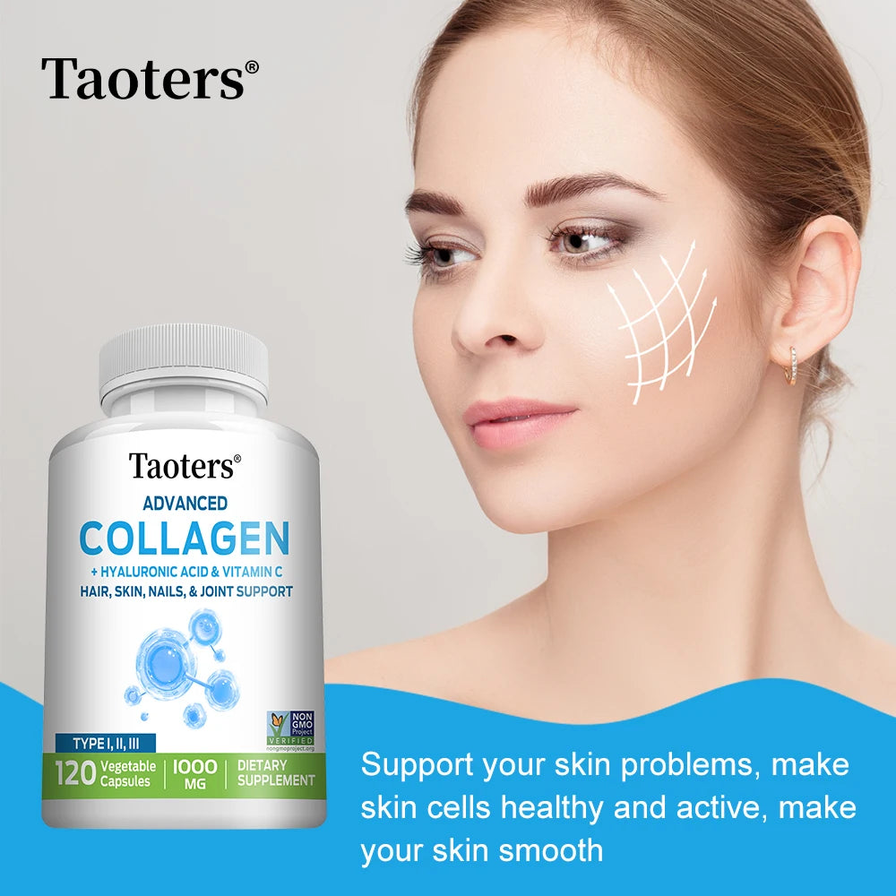 Multi Collagen Supplement - Vitamin C Whitening Skin Care Anti-aging Biotin Type I II III VX Hydrolyzed Collagen Supplement